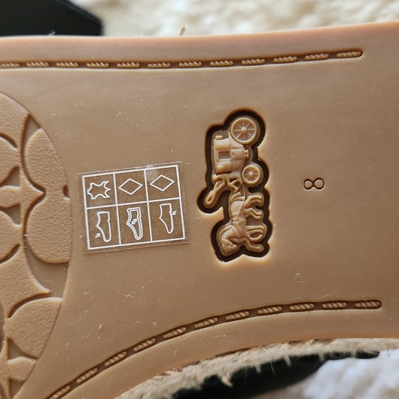 NWT IOB Coach Franca Black Leather Slip-on Espadrilles 🖤💛 - Picture 10 of 16